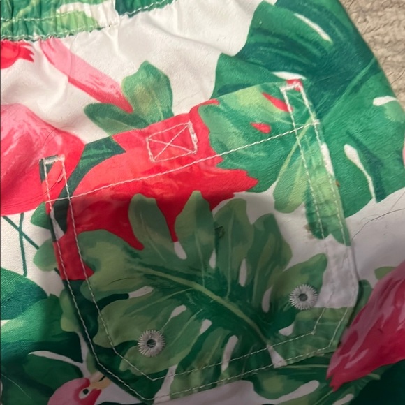 Janie & Jack Boys Tropical Flamingo Shirt and Matching Swim Shorts - Picture 10 of 11